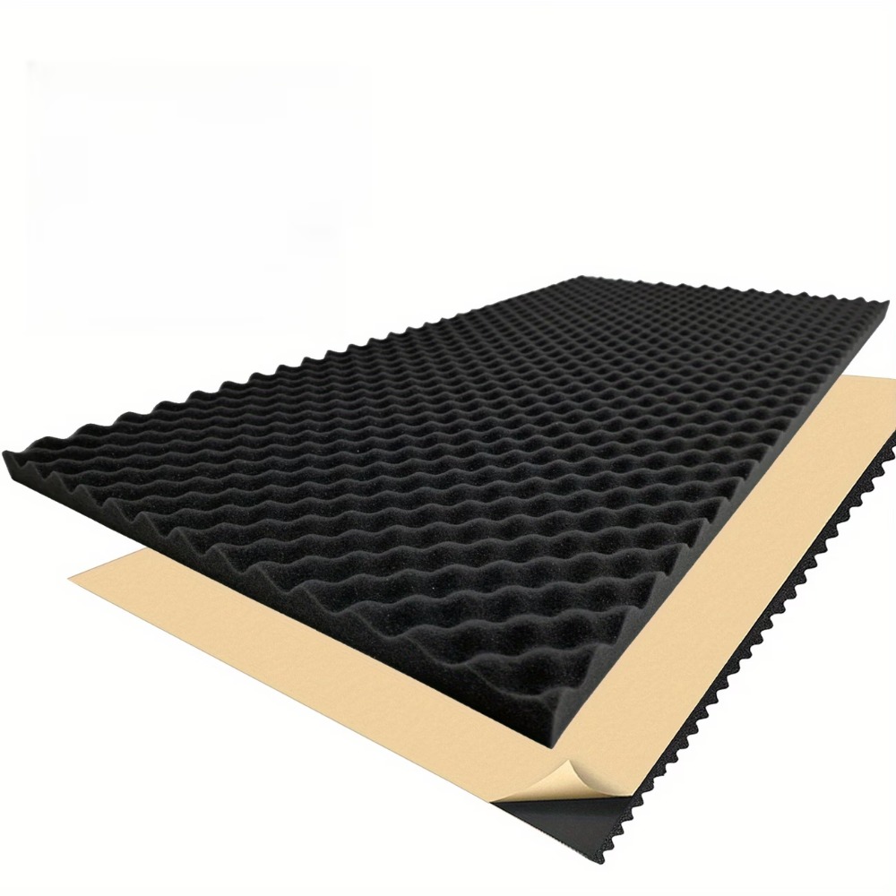 Acoustic Foam Panel - 1 Rolle 2cm-50x100cm Selbstklebende Schwarze Schalldämmende