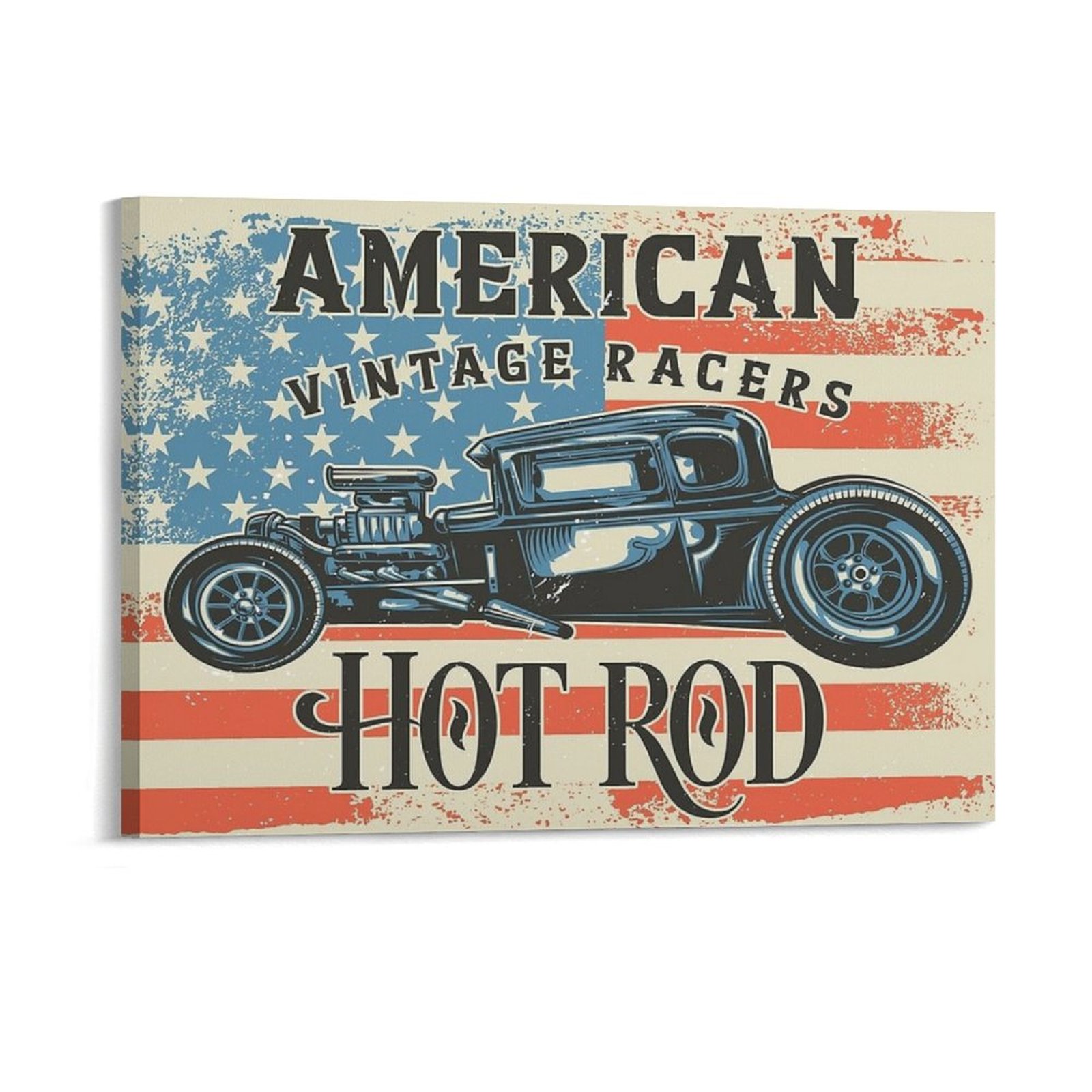 Home Cinema Wall Design - American Hot Rod Leinwandgemälde Küche Kino