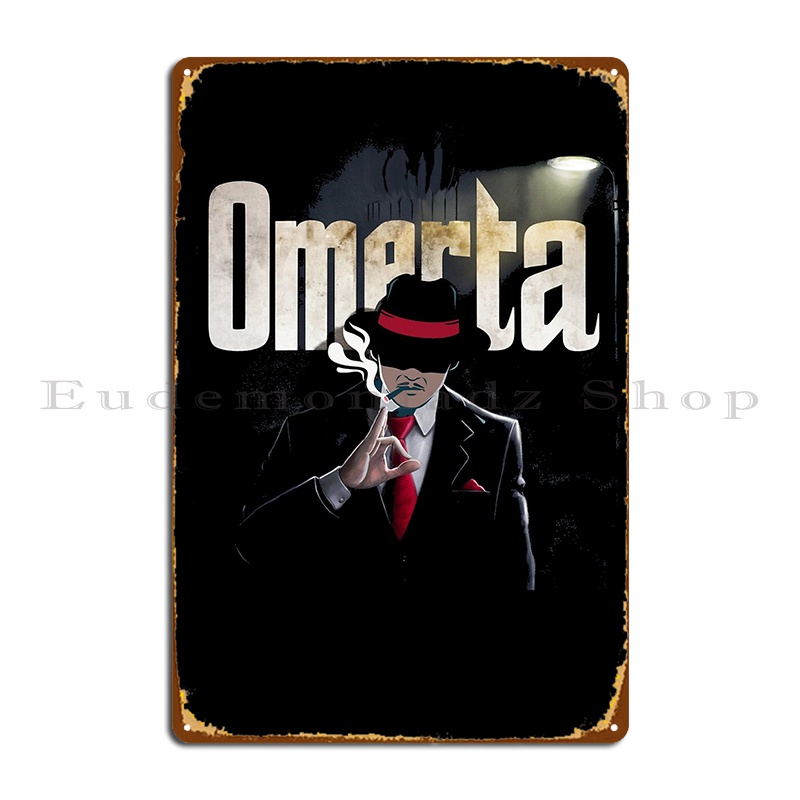 Home Cinema Wall Design - Omerta Metallplakette Kino Wanddekoration Designer Wandbild
