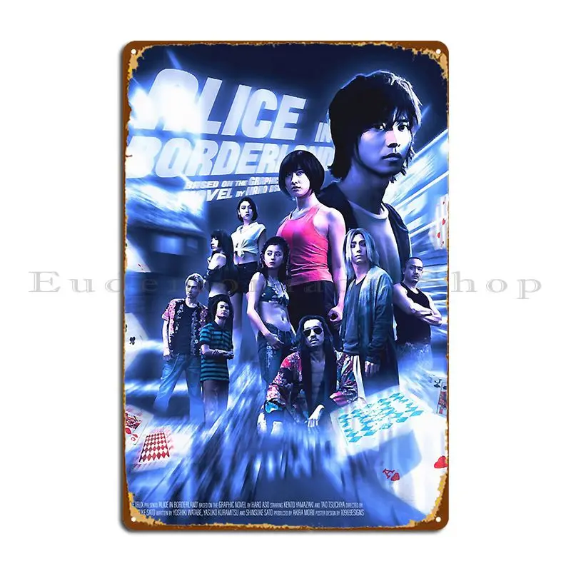 Home Cinema Wall Design - Alice im Borderland Premium-Metallschild, Wandgemälde, personalisiertes