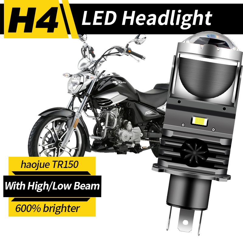 Projector Lamp Replacement - 1pc H4 LED Projektor Scheinwerfer Motorrad