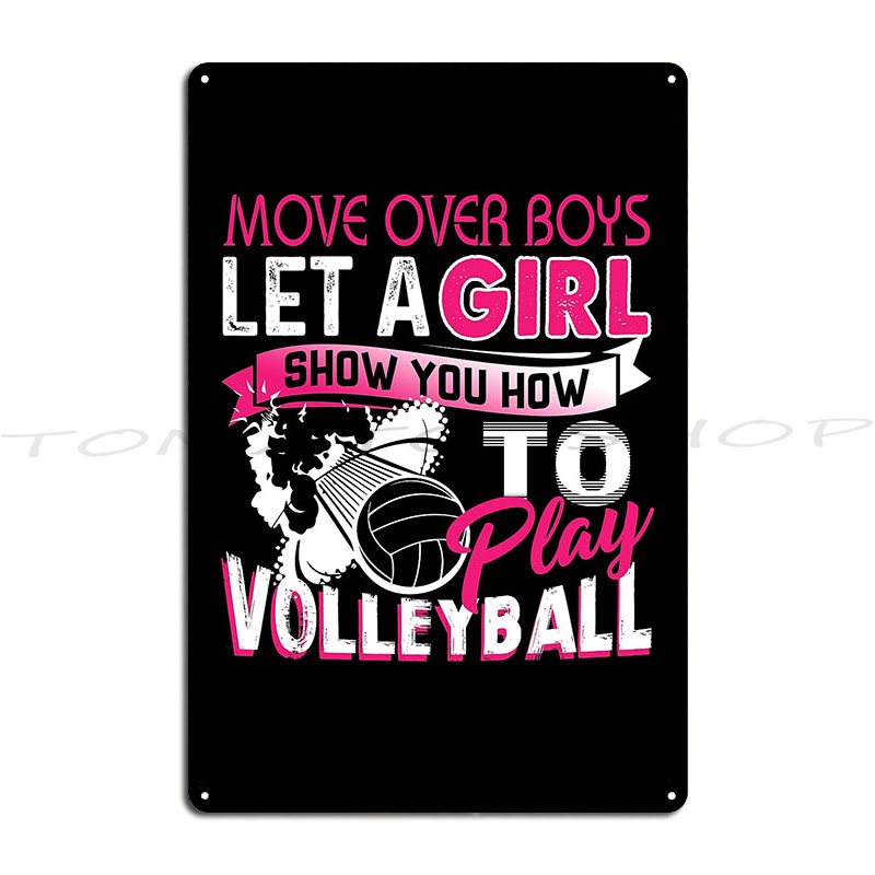 Home Cinema Wall Design - Volleyball-Spieler Indoor-Sport Klassisches T-Shirt Metallplakette Kino