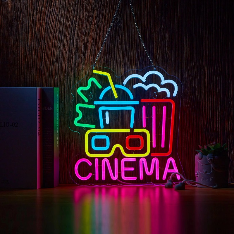 Home Cinema Wall Lights - Kino-Leuchtreklame, Filmzeit, Nacht, LED, Theaterkunst, Leuchtreklamen