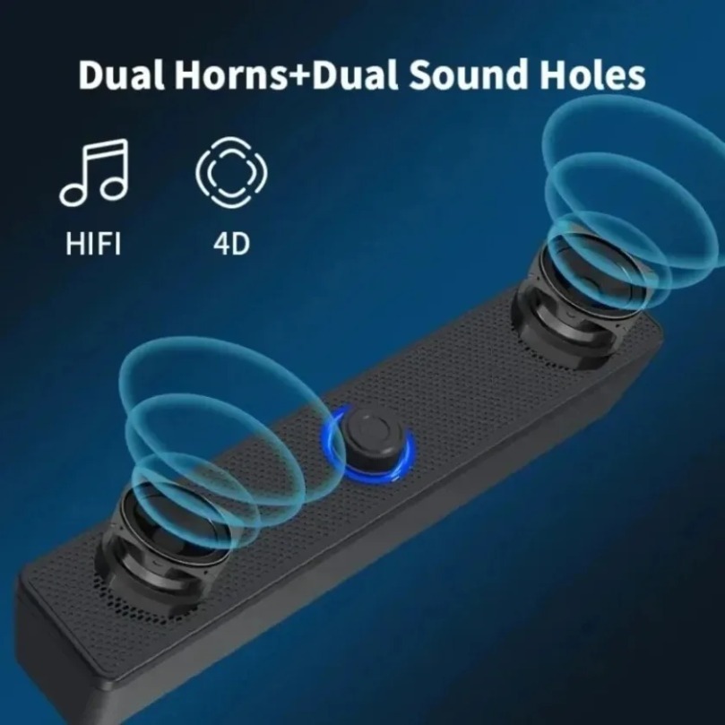 Home Cinema Pc - Kabellose Bluetooth- und PC-Soundbar, kabelgebundener Lautsprecher,