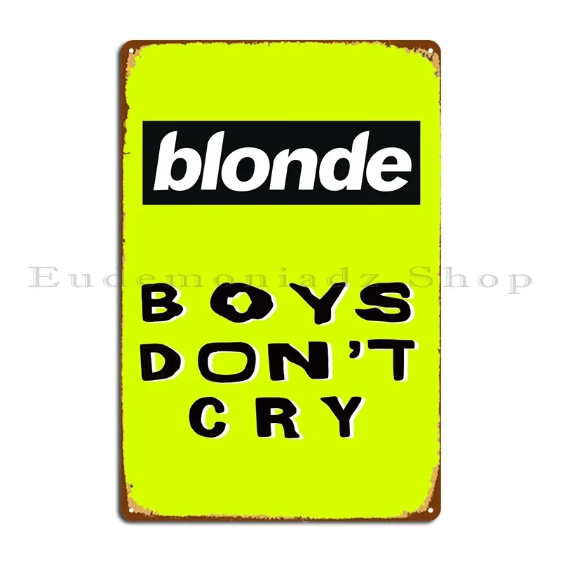 Home Cinema Wall Design - Boys Dont Cry Metallschild Wandbild Personalisiertes
