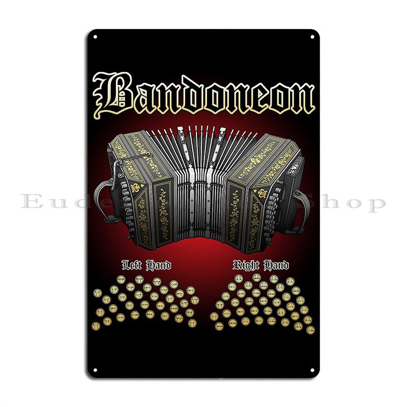 Home Cinema Wall Design - Bandoneon Metallplakette Poster Cinema Club Designs