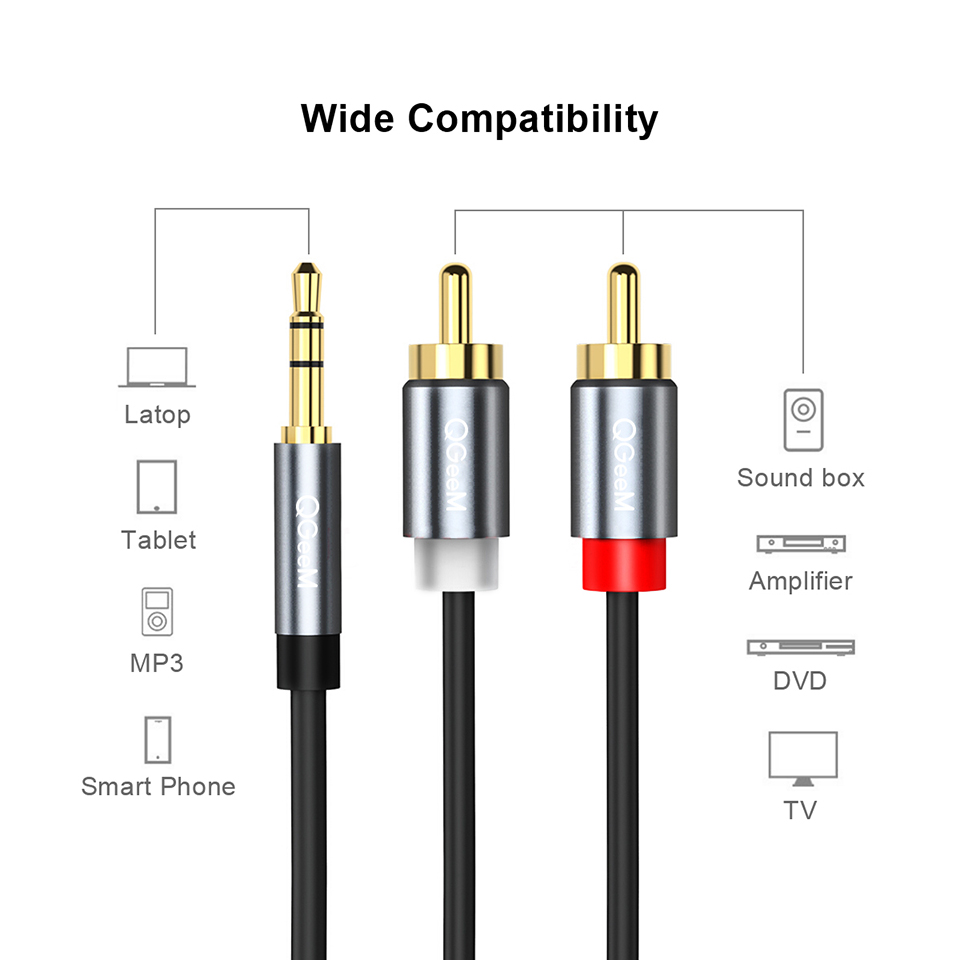 QGeeM RCA-Kabel 2RCA auf 3,5 A – Home Cinema Choice Bewertung und Preis