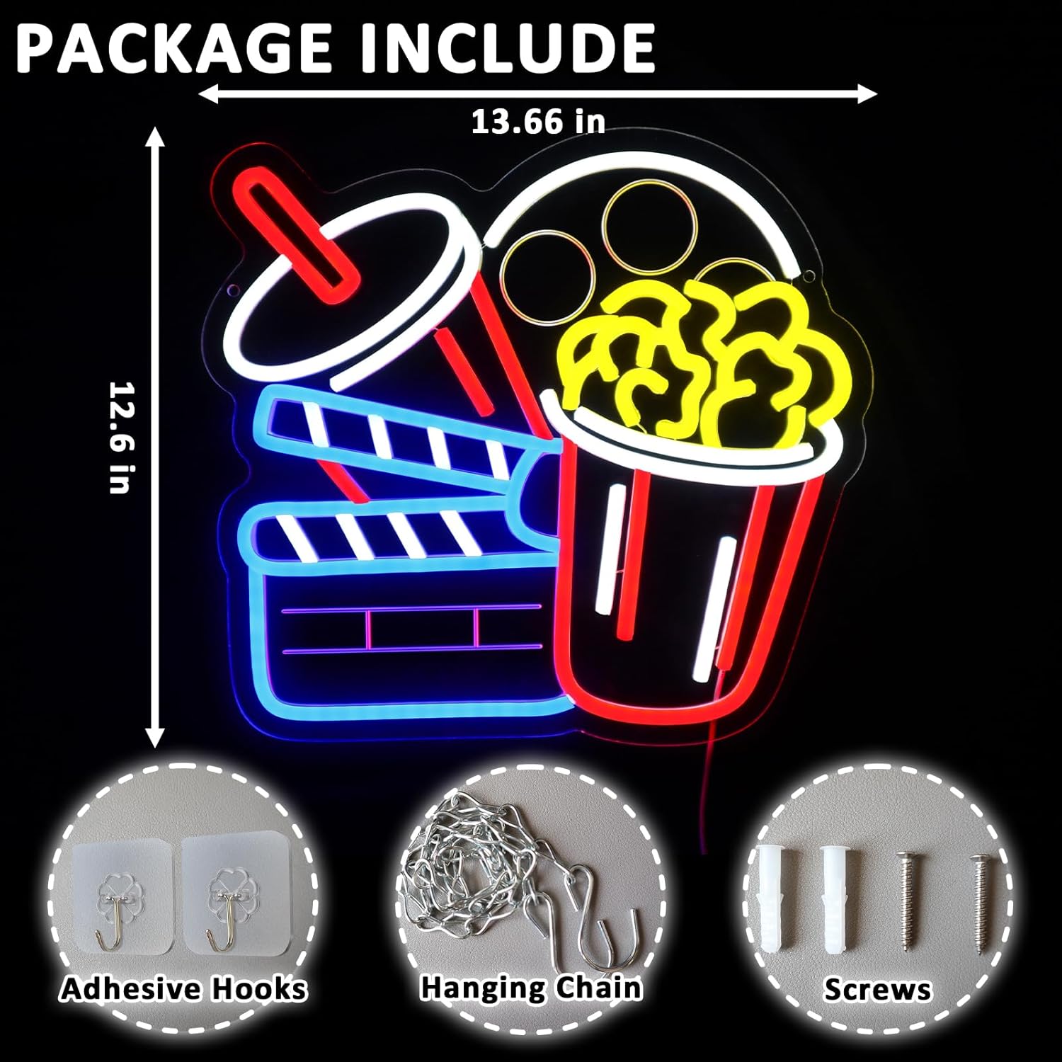 Kino-Neonlicht-Wanddekoration  – Home Cinema Wall Lights Bewertung und Preis