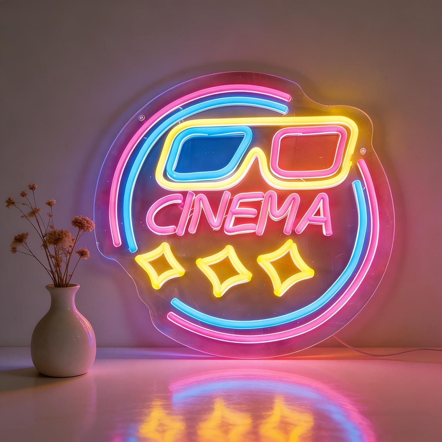 Kino-Neonschild USB Dimmbares  – Home Cinema Wall Lights Bewertung und Preis