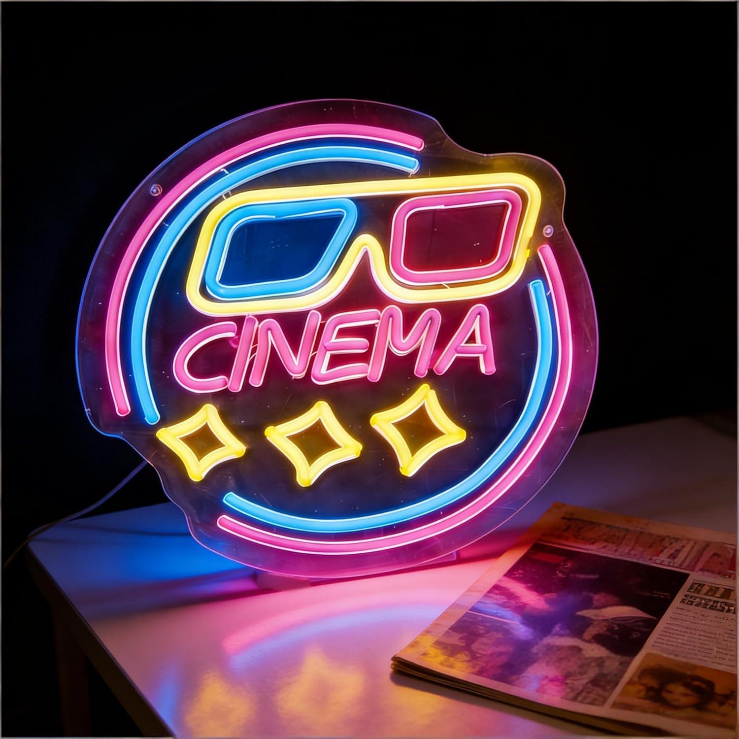 Kino-Neonschild USB Dimmbares  – Home Cinema Wall Lights Bewertung und Preis