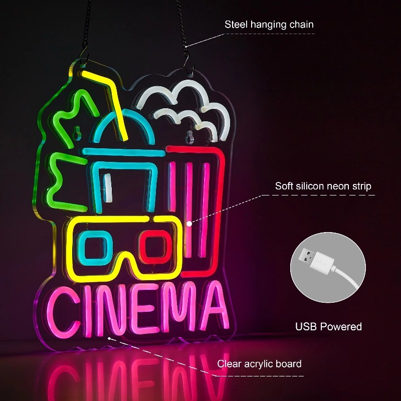 Kino-Leuchtreklame, Filmzeit,  – Home Cinema Wall Lights Bewertung und Preis