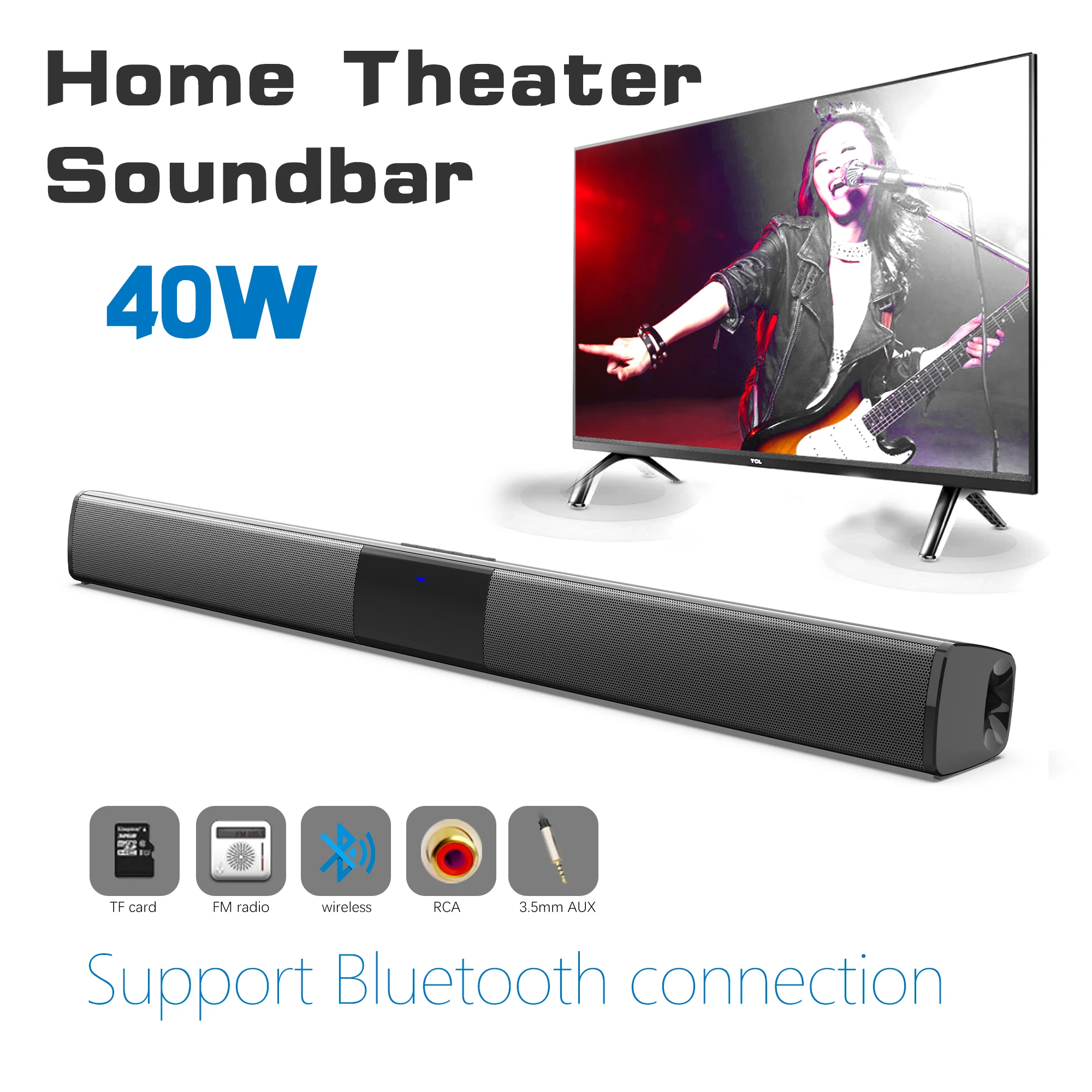 40W High Power Soundbar für TV – Home Cinema Pc Bewertung und Preis