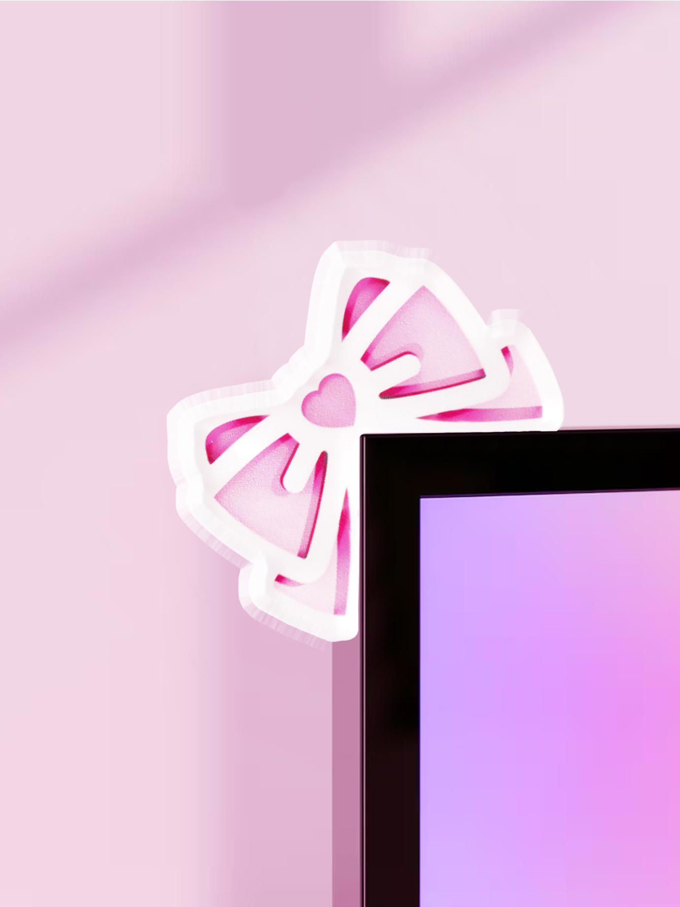 Kawaii Schleifen-Monitor-Dekor – Home Cinema Pc Bewertung und Preis